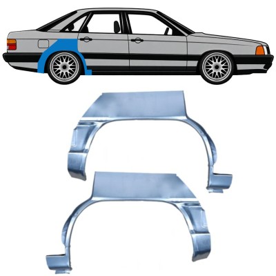 Panel de reparación guardabarros trasero para Audi 100 C3 1982-1990 / Izquierda+Derecha / Conjunto 9993