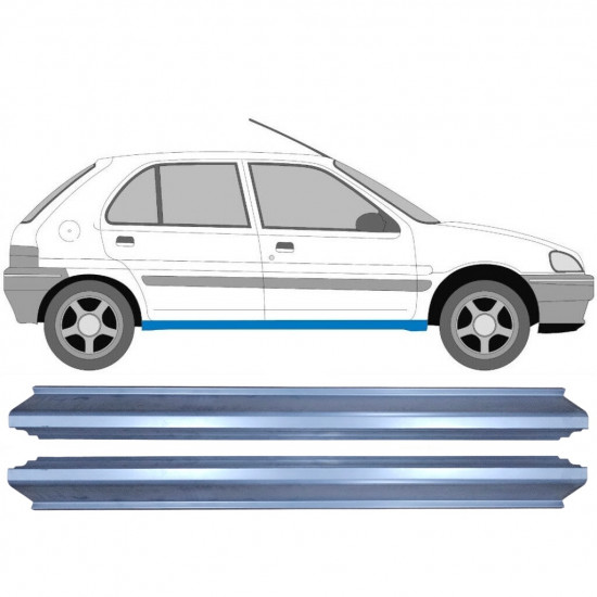 Panel de reparación del umbral para Peugeot 106 1991- / Conjunto 11334