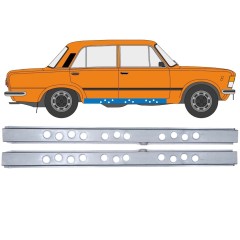 Panel de reparación del umbral interno para Fiat 125p 1968-1991 / Izquierda+Derecha / Conjunto 12545