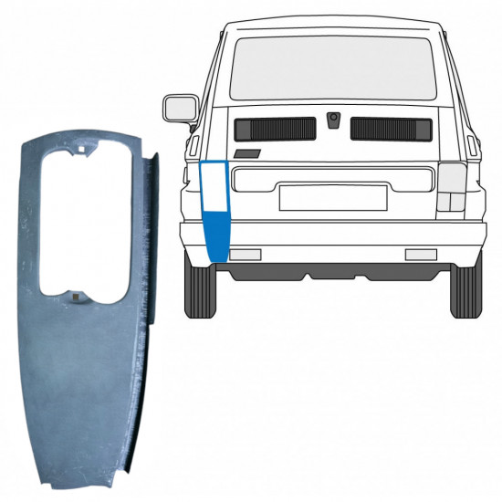 Panel de reparación esquina trasera para Fiat 126p 1972-2000 / Izquierda 7578