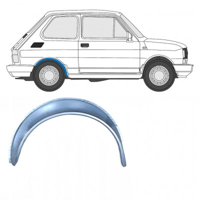 Panel de reparación guardabarros trasero para Fiat 126p 1972-2000 / Derecho 7579