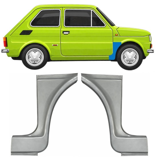 Panel de reparación guardabarros delantero para Fiat 126p 1972-1994 ST/FL / Izquierda+Derecha / Conjunto 11219
