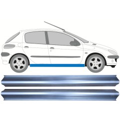 Panel de reparación del umbral para Peugeot 206 206+ 1998-2012 / Izquierda = Derecha (simétrico) / Conjunto 9958