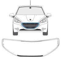 Marco de parrilla delantera para Peugeot 208 2012-2015 16197