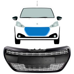 Parrilla negra para Peugeot 208 2015-2019 ALLURE / Conjunto 7537