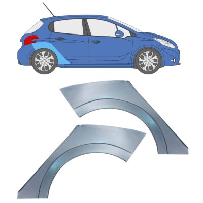 Panel de reparación guardabarros trasero para Peugeot 208 2012-2019 / Izquierda+Derecha / Conjunto 16318
