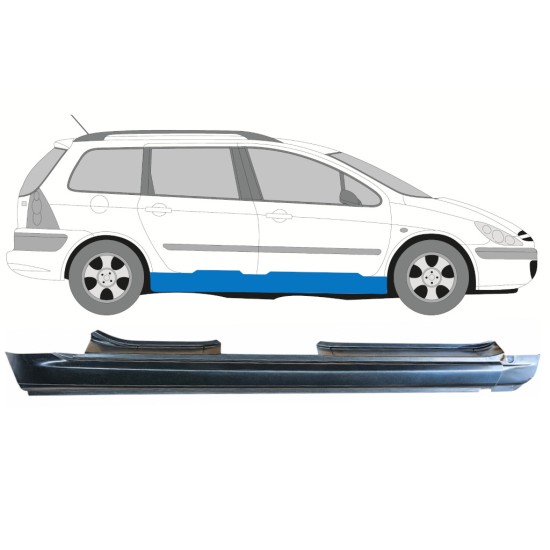 Umbral completo para Peugeot 307 2001-2008 / Derecho / COMBI 16967