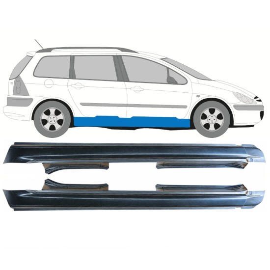 Umbral completo para Peugeot 307 2001-2008 / Izquierda+Derecha / COMBI / Conjunto 16969