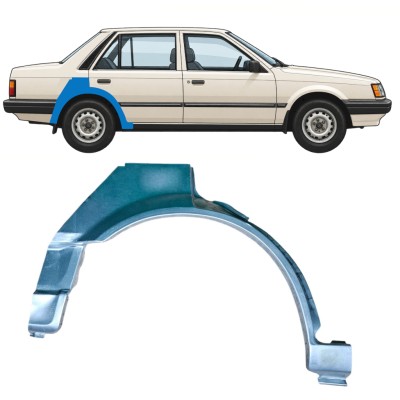 Panel de reparación guardabarros trasero para Mazda 323 BF 1985-1989 / Derecho 12956