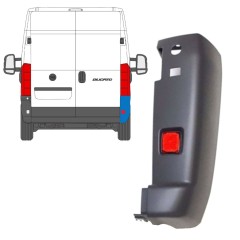 Esquina del parachoques trasero + lámpara reflectora para Peugeot Boxer 2006-2018 / Derecho / Conjunto 14034