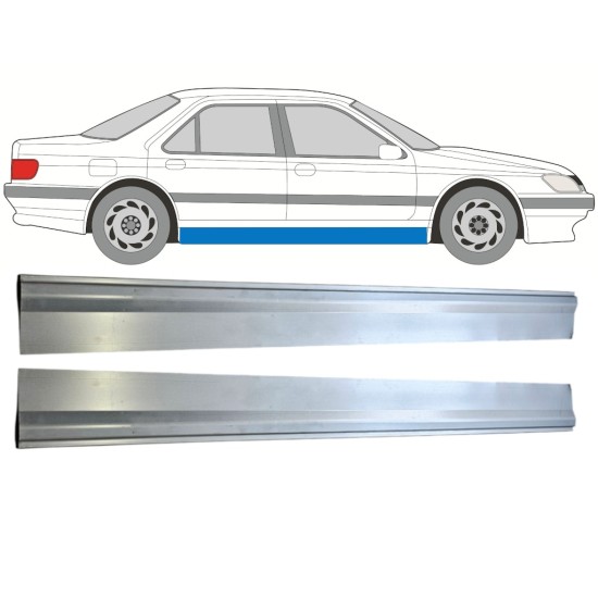 Panel de reparación umbral parte inferior para Peugeot 605 1989-1999 / Izquierda+Derecha / Conjunto 15219