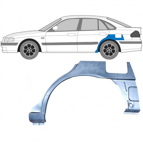 MAZDA 626 1997-2002 PANEL DE REPARACIÓN DEL ALERÓN TRASERO / IZQUIERDA