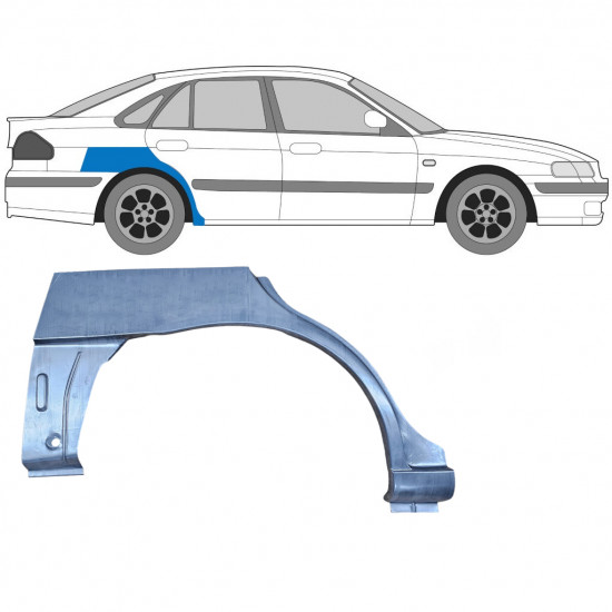 Panel de reparación guardabarros trasero para Mazda 626 1997-2002 / Derecho 6691