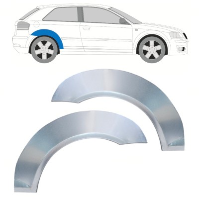 Panel de reparación guardabarros trasero para Audi A3 8P 2003-2012 / Izquierda+Derecha / Conjunto 16321
