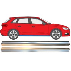 Panel de reparación umbral parte inferior para Audi A3 8V 2012-2020 / Izquierda+Derecha / Conjunto 14994