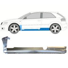 Umbral completo + Panel de reparación guardabarros delantero para Audi A3 8P 2003-2012 / Izquierda / Conjunto 14707