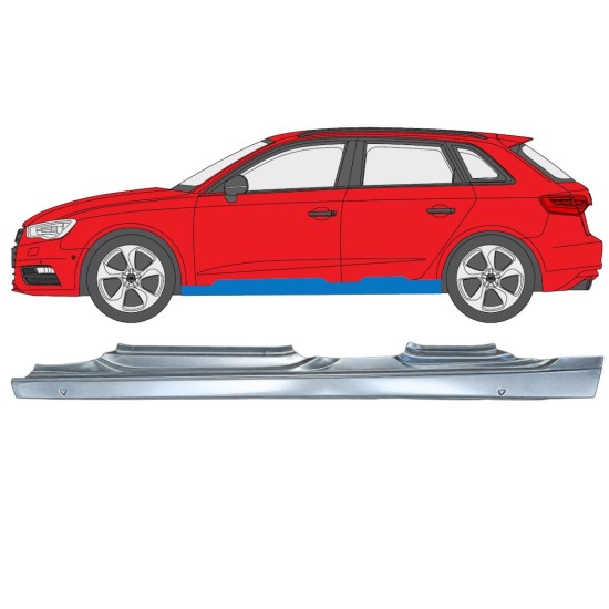 Umbral completo para Audi A3 8V 2012-2020 / Izquierda / HATCHBACK 17284