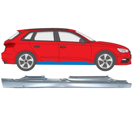 Umbral completo para Audi A3 8V 2012-2020 / Derecho / HATCHBACK 17283