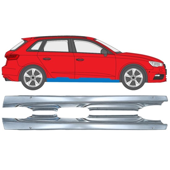 Umbral completo para Audi A3 8V 2012-2020 / Izquierda+Derecha / HATCHBACK / Conjunto 17285