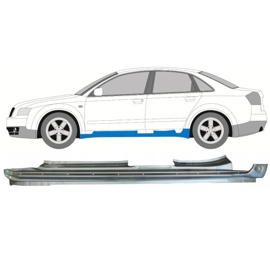 Umbral completo para Audi A4 B6 2000-2004 / Izquierda 15158