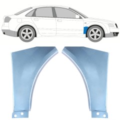 Panel de reparación guardabarros delantero para Audi A4 B6 2000-2004 / Izquierda+Derecha / Conjunto 9150