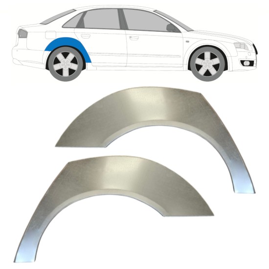 Panel de reparación guardabarros trasero para Audi A4 B7 2004-2007 / Izquierda+Derecha / Conjunto 14747