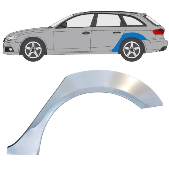 Panel de reparación guardabarros trasero para Audi A4 B8 2007-2016 / Izquierda 16323