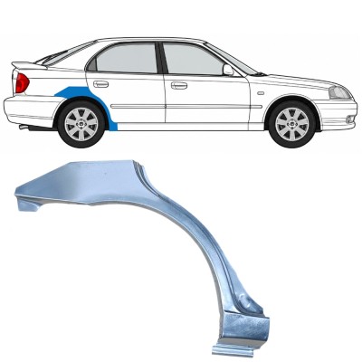 Panel de reparación guardabarros trasero para Hyundai Accent 2000-2006 / Derecho 7593