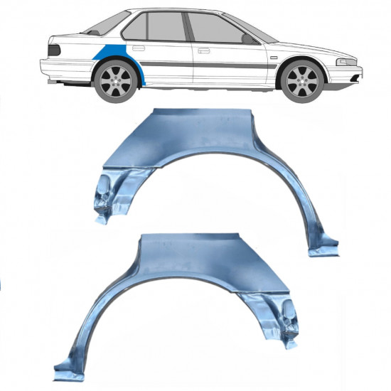 Panel de reparación guardabarros trasero para Honda Accord 1989-1993 / Izquierda+Derecha / Conjunto 9584