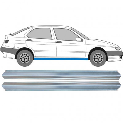 Panel de reparación del umbral para Alfa Romeo 145/146 1994-2000 / Izquierda = Derecha (simétrico) / Conjunto 10616