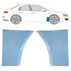 Panel de reparación guardabarros delantero para Alfa Romeo 159 2005-2012 / Izquierda+Derecha / Conjunto 11279