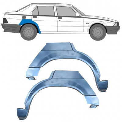 Panel de reparación guardabarros trasero para Alfa Romeo 75 1985-1992 / Izquierda+Derecha / Conjunto 10440