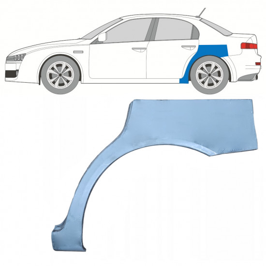 Panel de reparación guardabarros trasero para Alfa Romeo 159 2005-2012 / Izquierda 7837