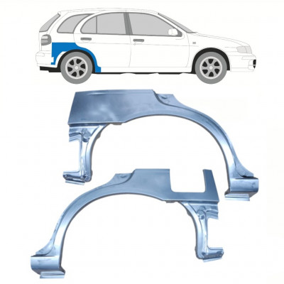 Panel de reparación guardabarros trasero para Nissan Almera 1995-2000 / Izquierda+Derecha / Conjunto 10223