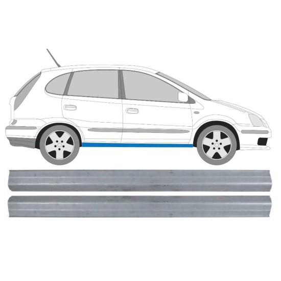 Panel de reparación del umbral para Nissan Almera Tino 2000-2006 / Izquierda = Derecha (simétrico) / Conjunto 10649