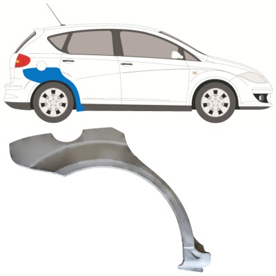 Panel de reparación guardabarros trasero para Seat Altea 2004-2015 / Derecho 15046