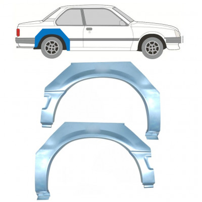 Panel de reparación guardabarros trasero para Opel Ascona C / Vauxhall Cavalier 1981-1988 / Izquierda+Derecha / Conjunto 9704