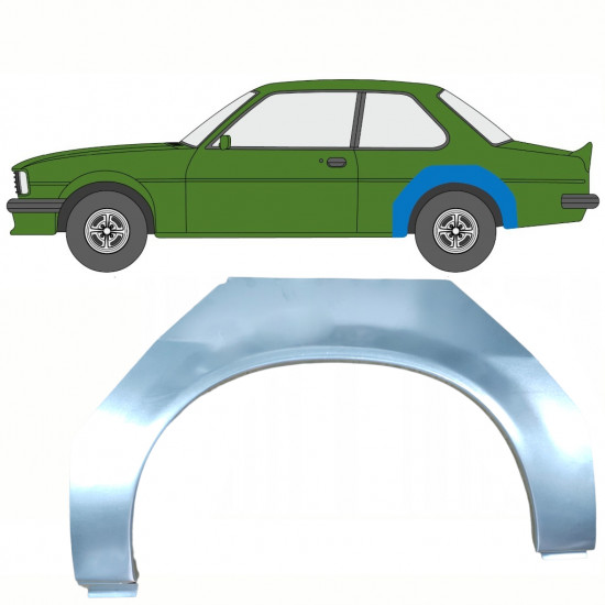 OPEL ASCONA B 1975-1981 PASO DE RUEDA TRASERO PANEL DE REPARACIÓN / IZQUIERDA