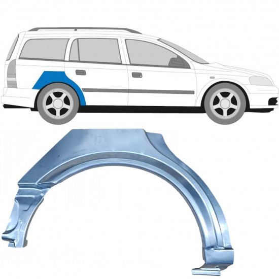 Panel de reparación guardabarros trasero para Opel Astra 1998-2009 / Derecho / COMBI 6860