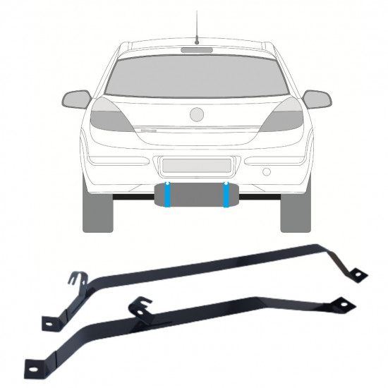 Banda de sujeción, depósito de combustible para Opel Astra H 2003-2012 /  10966