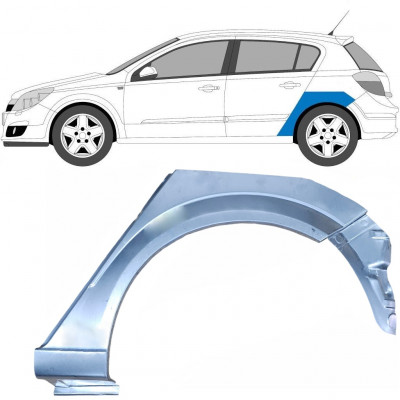 Panel de reparación guardabarros trasero parte inferior para Opel Astra 2003-2014 / Izquierda 6871