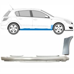 Umbral completo + Panel de reparación guardabarros delantero para Opel Astra H 2003-2014 / Derecho / Conjunto 11161