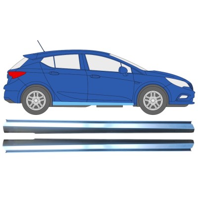 Panel de reparación umbral parte inferior para Opel Vauxhall Astra K 2015-2022 / Izquierda+Derecha / Conjunto 16626