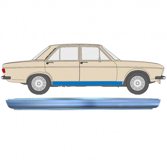 Panel de reparación del umbral para Audi 100 C1 1968-1976 / Izquierda = Derecha (simétrico) 11223