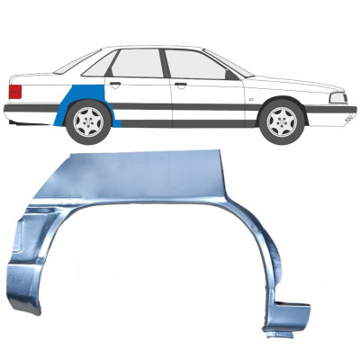 Panel de reparación guardabarros trasero para Audi 100 C3 1982-1991 / Derecho 7607