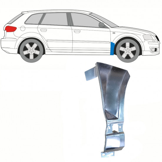 AUDI A3 8P 2003-2012 PANEL DE REPARACIÓN DEL ALERÓN DELANTERO / DERECHA