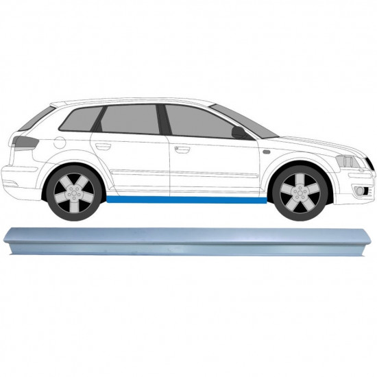 Panel de reparación del umbral para Audi A3 8P 2003-2012 / Izquierda = Derecha (simétrico) 7609