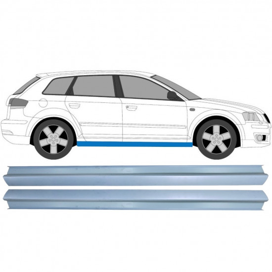 Panel de reparación del umbral para Audi A3 8P 2003-2012 / Izquierda = Derecha (simétrico) / Conjunto 9492