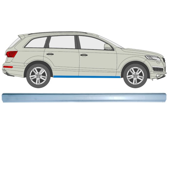 Panel de reparación del umbral para Audi Q7 2005-2015 / Izquierda = Derecha (simétrico) 14988