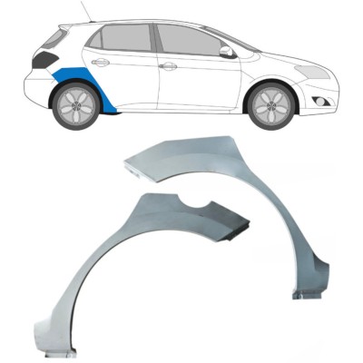 Panel de reparación guardabarros trasero para Toyota Auris 2007-2012 / Izquierda+Derecha / Conjunto 16855